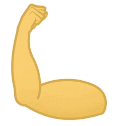 Man flexing arm animation