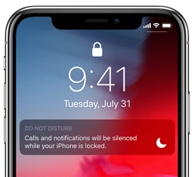 Apple iOS do not disturb setting