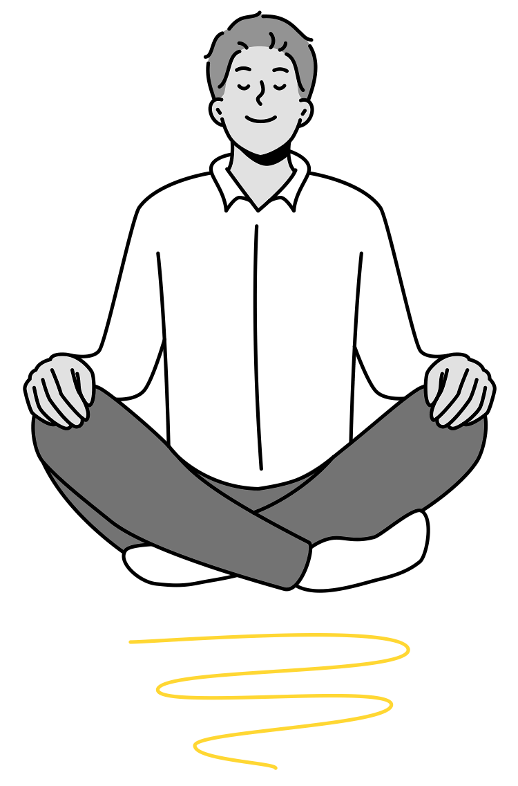 Man meditation illustration