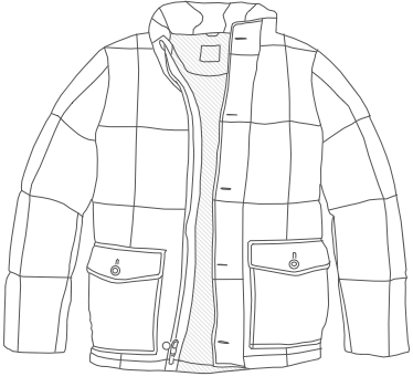 Down jacket illustration