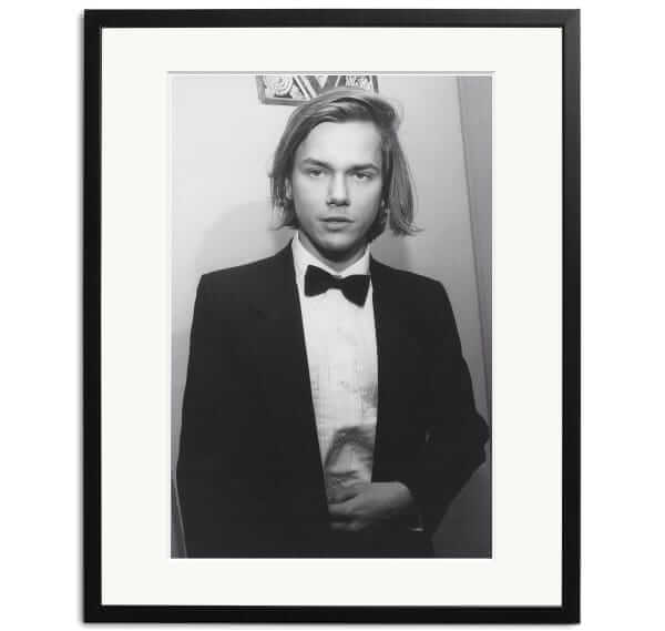 River Phoenix tuxedo photograph from Sonic Editions