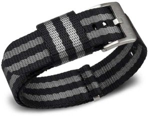 Barton Bands Black and Steel Stripe Strap