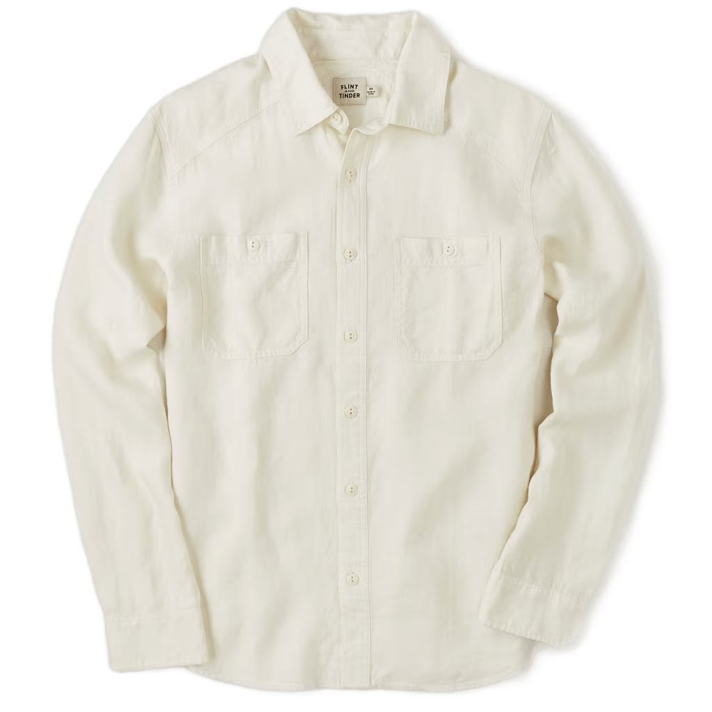 Flint and Tinder Crossback linen workshirt