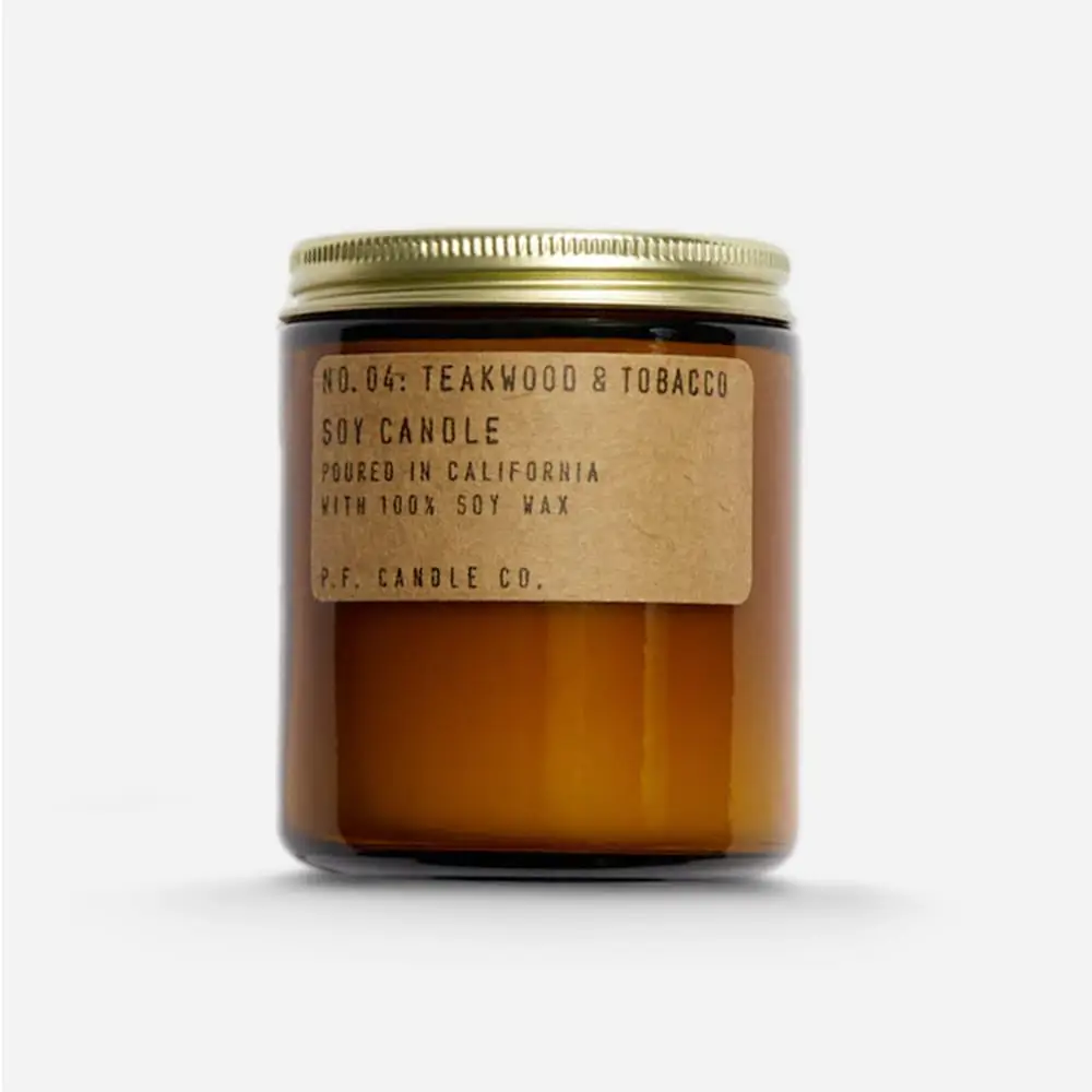 P.F. Candle Company Teakwood + Tobacco candle