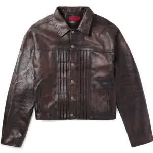 424 Cropped leather jacket