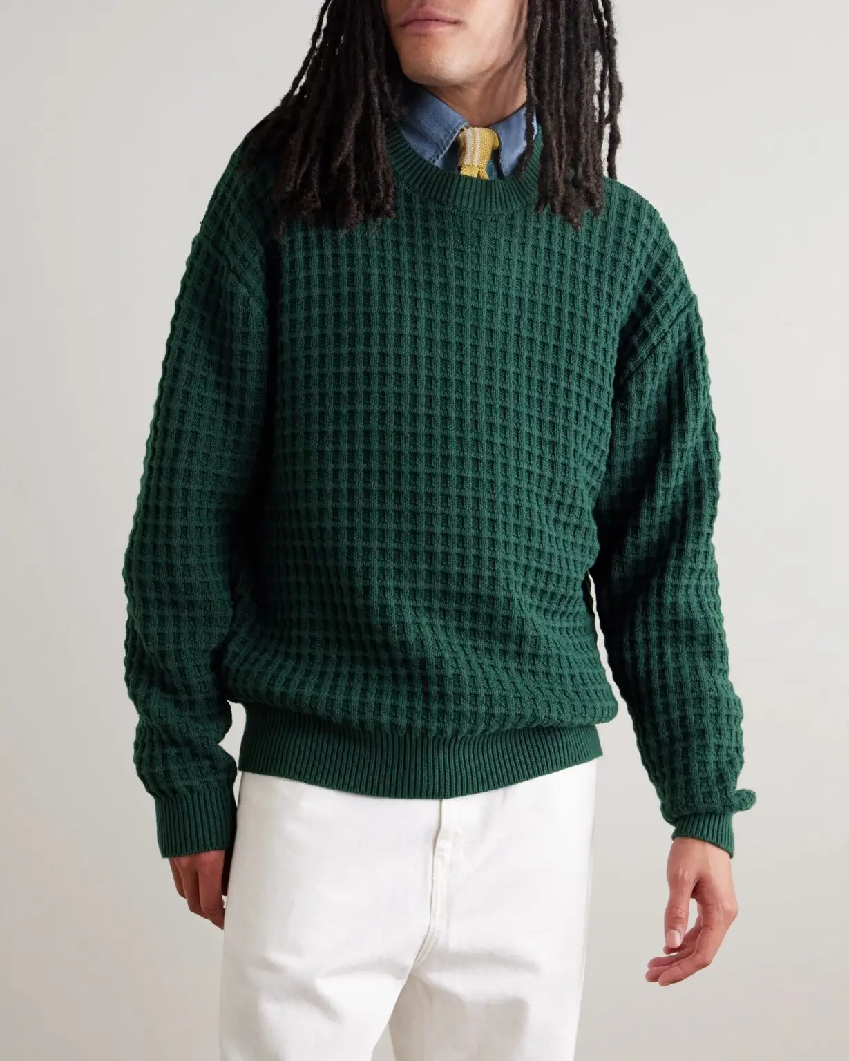 Aimé Leon Dore Waffle-knit cotton sweater