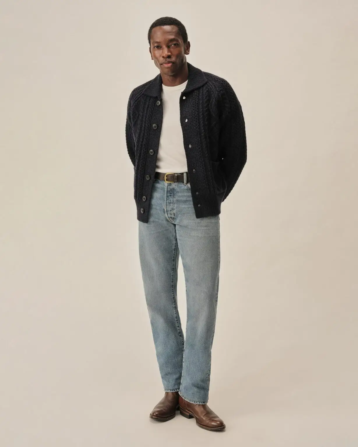 Buck Mason Wool tweed cardigan