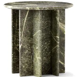 CB2 Green marble side table