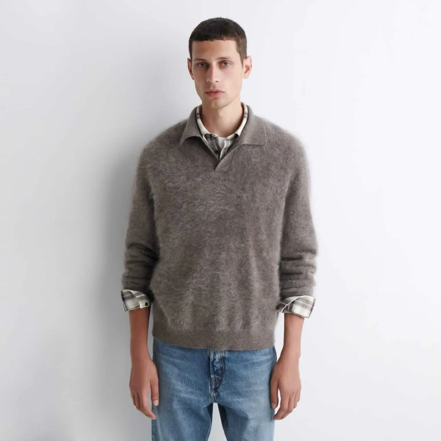 COS Brush cashmere polo