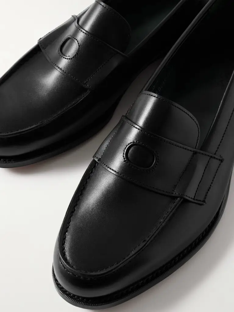 Drake’s Charles leather penny loafer