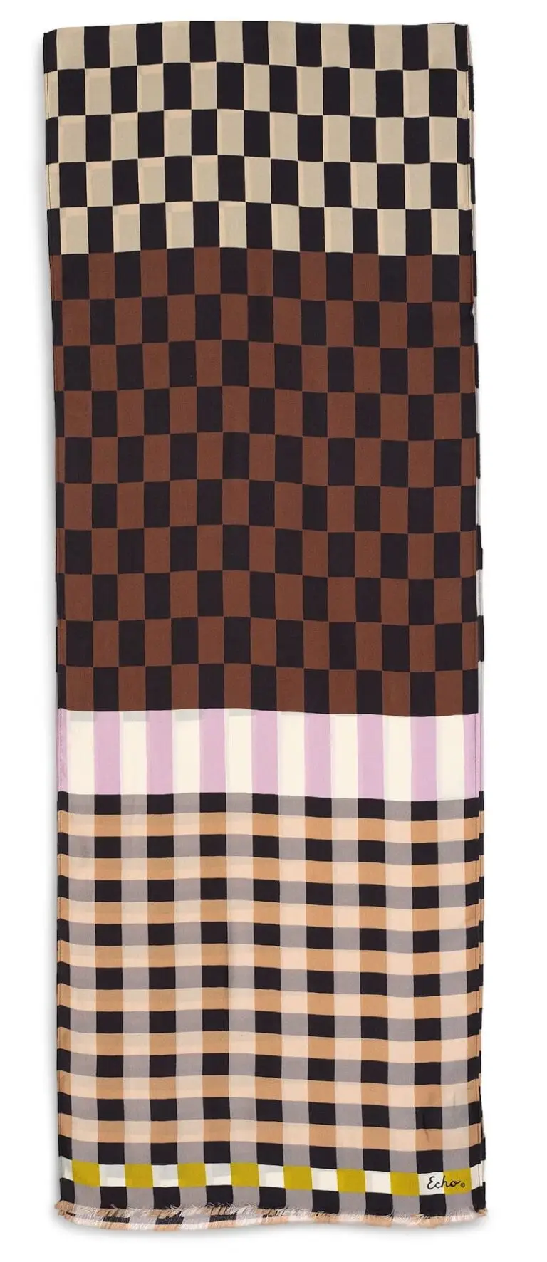 Checks Checks silk oblong scarf