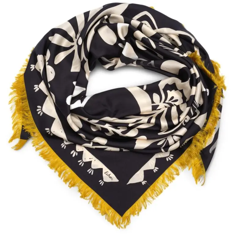Park oversized paisley silk square scarf