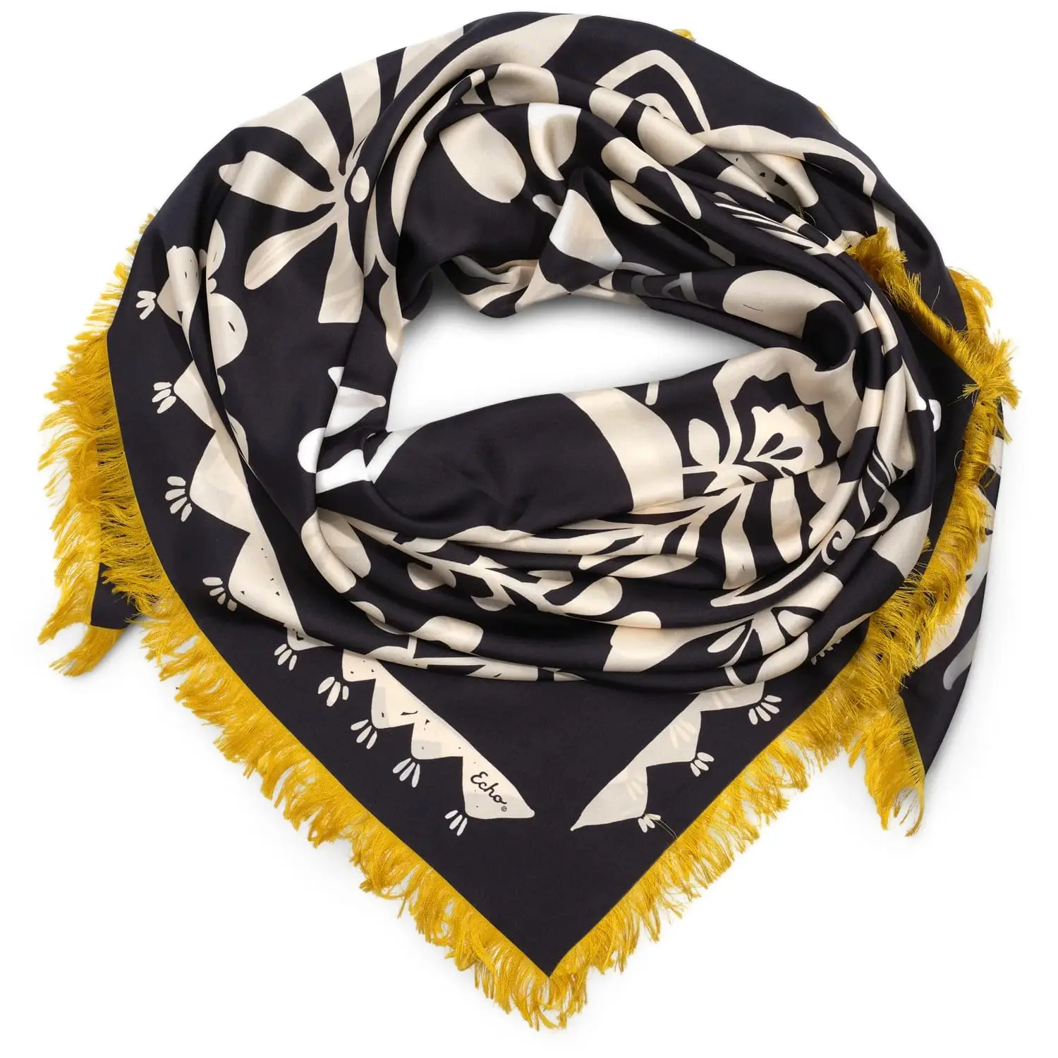 Echo Park oversized paisley silk square scarf