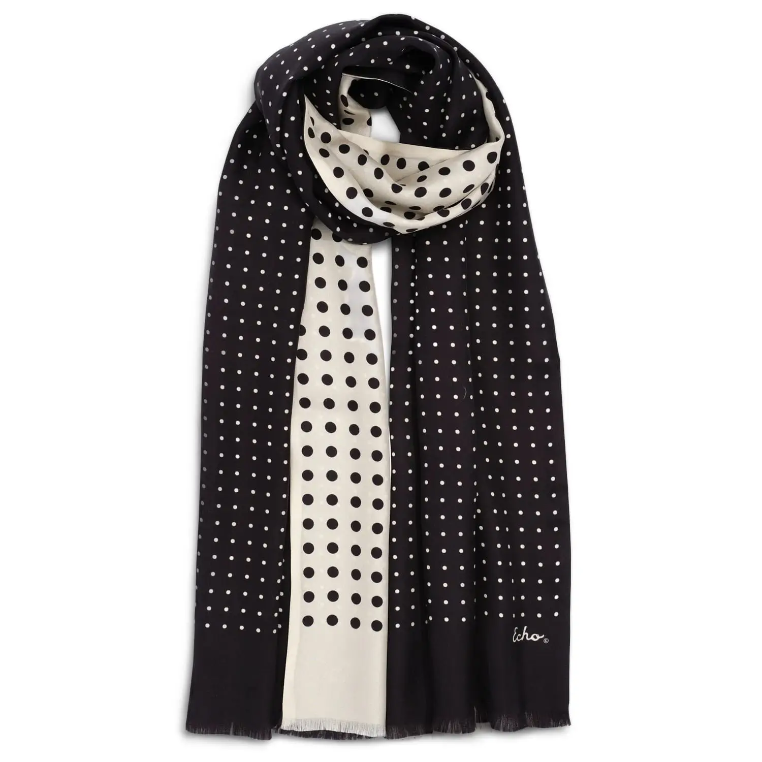 Echo Tubular silk dot scarf