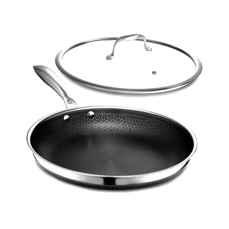 HexClad 12-inch frying pan with lid