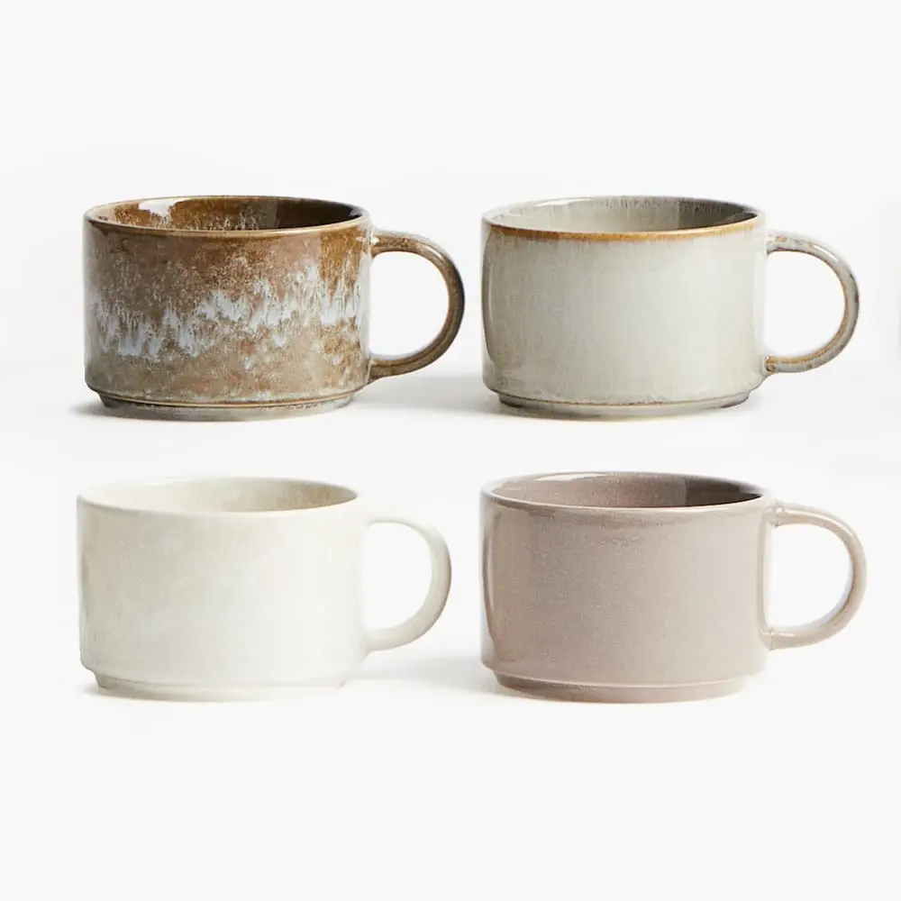 H&M Stoneware mugs (4-pack)