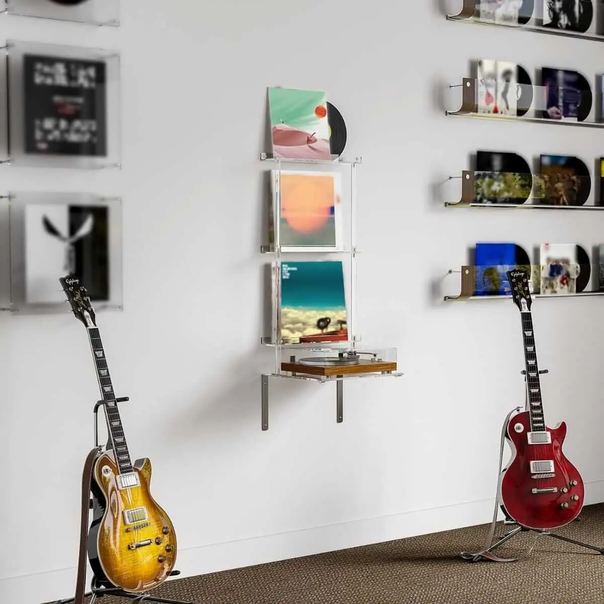 HMYHUM Wall-mounted acrylic record player stand