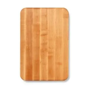 John Boos Chop-N-Slice Series Rectangular Wooden Maple Cutting Board 18”x12” – 1.25” Thick, 8-lb Reversible Butcher Block with Eased Corners, Edge-Grain & Finger Grips – Made in the USA