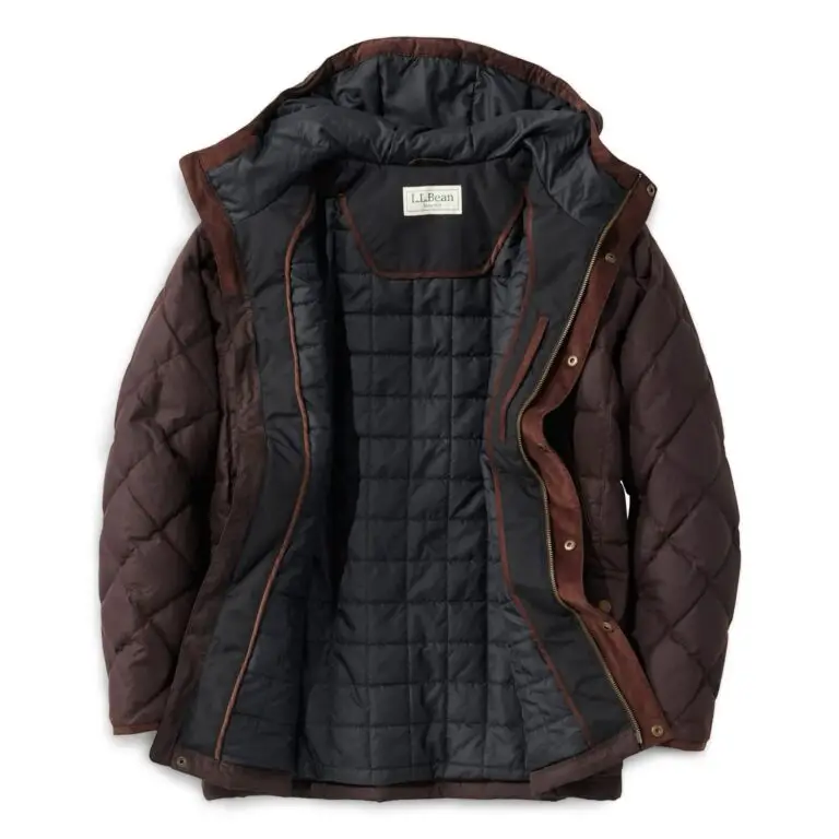 Waxed down coat