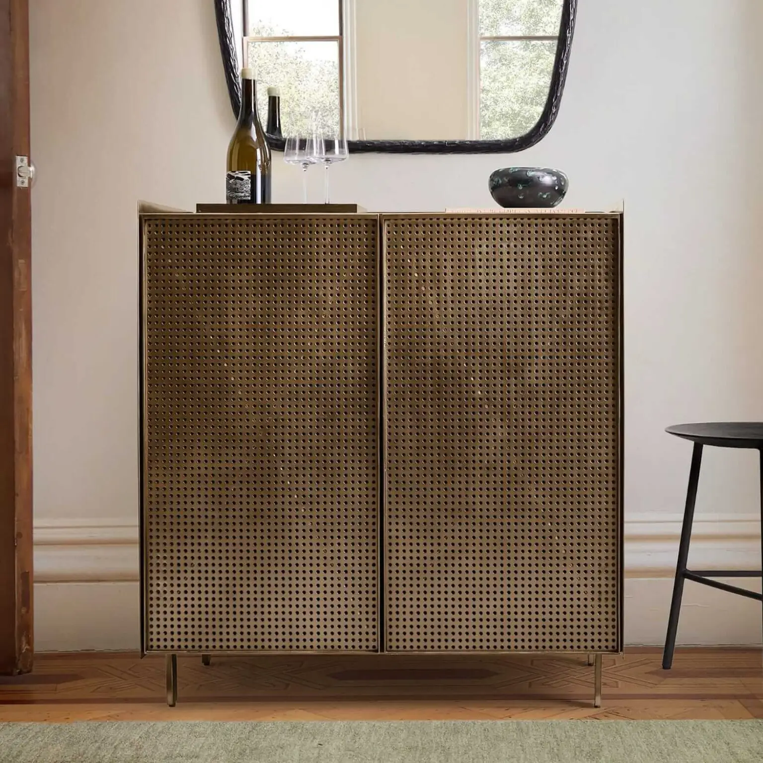 Locke perforated metal cabinet