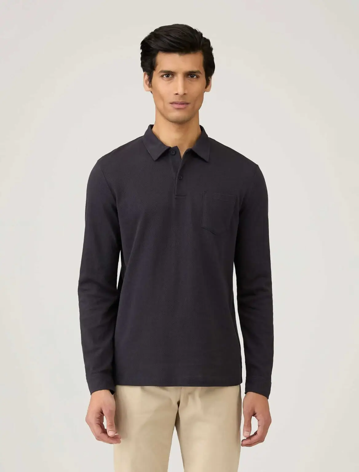 Long-sleeve Riviera polo shirt