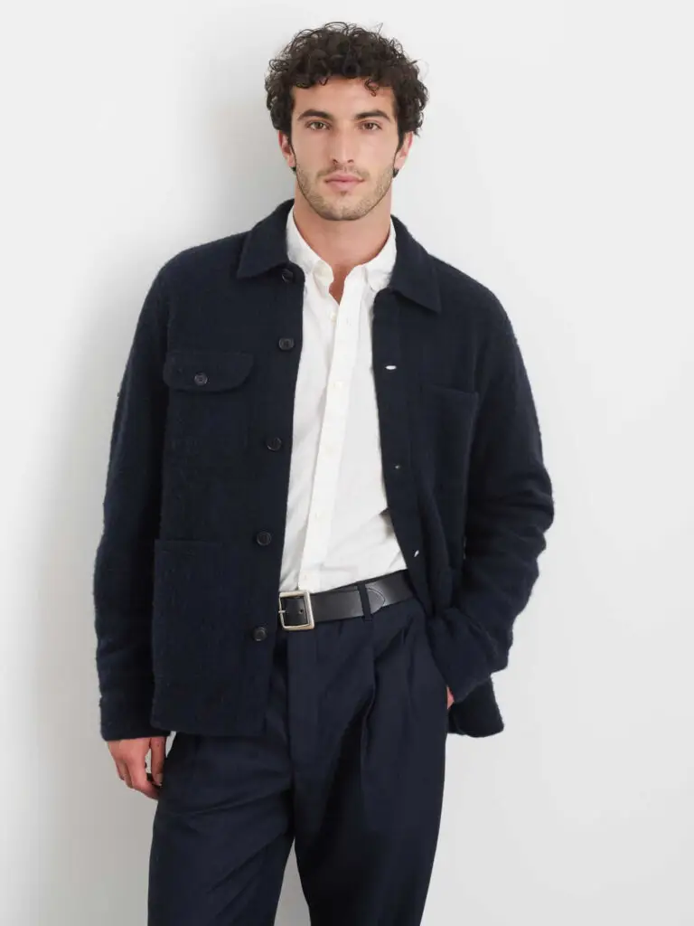 Merino wool shirt jacket