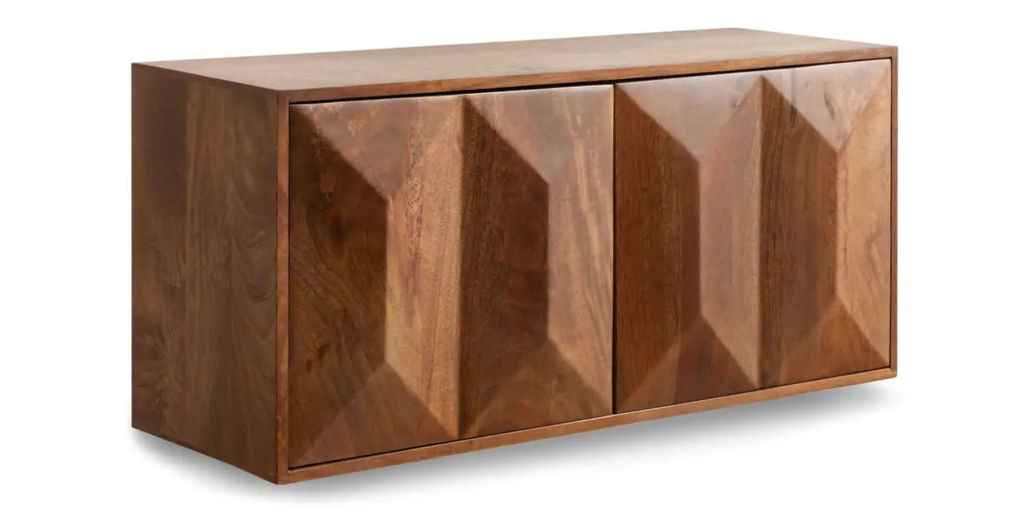 Millwood Pines Carved wood wall cabinet