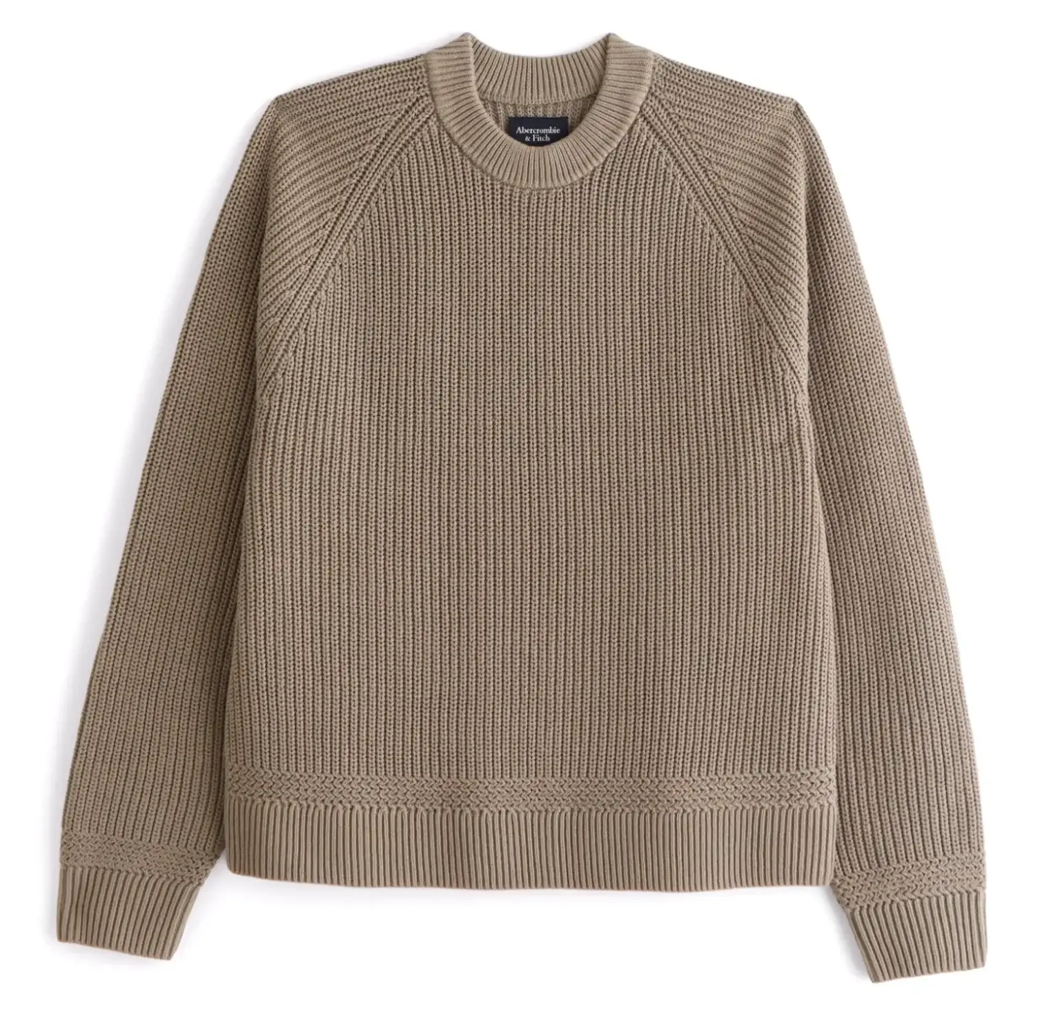 Oversized waffle crew sweater