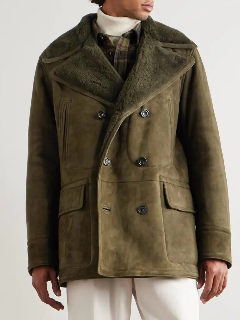 Ralph Lauren Purple Label Double-breasted shearling jacket