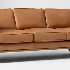 West Elm Zander leather sofa