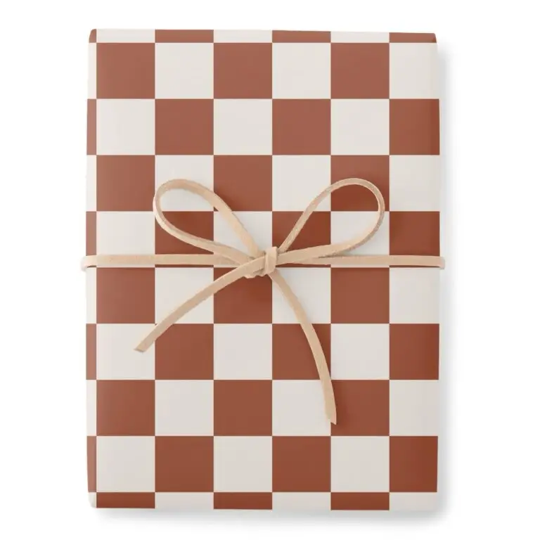 Checkered terracotta wrapping sheets