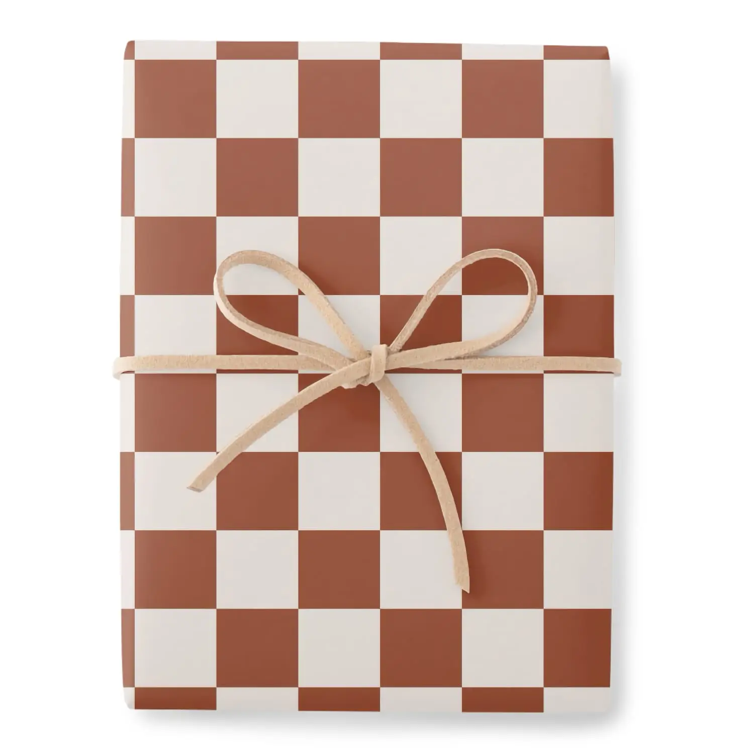 Dazzle Checkered terracotta wrapping sheets