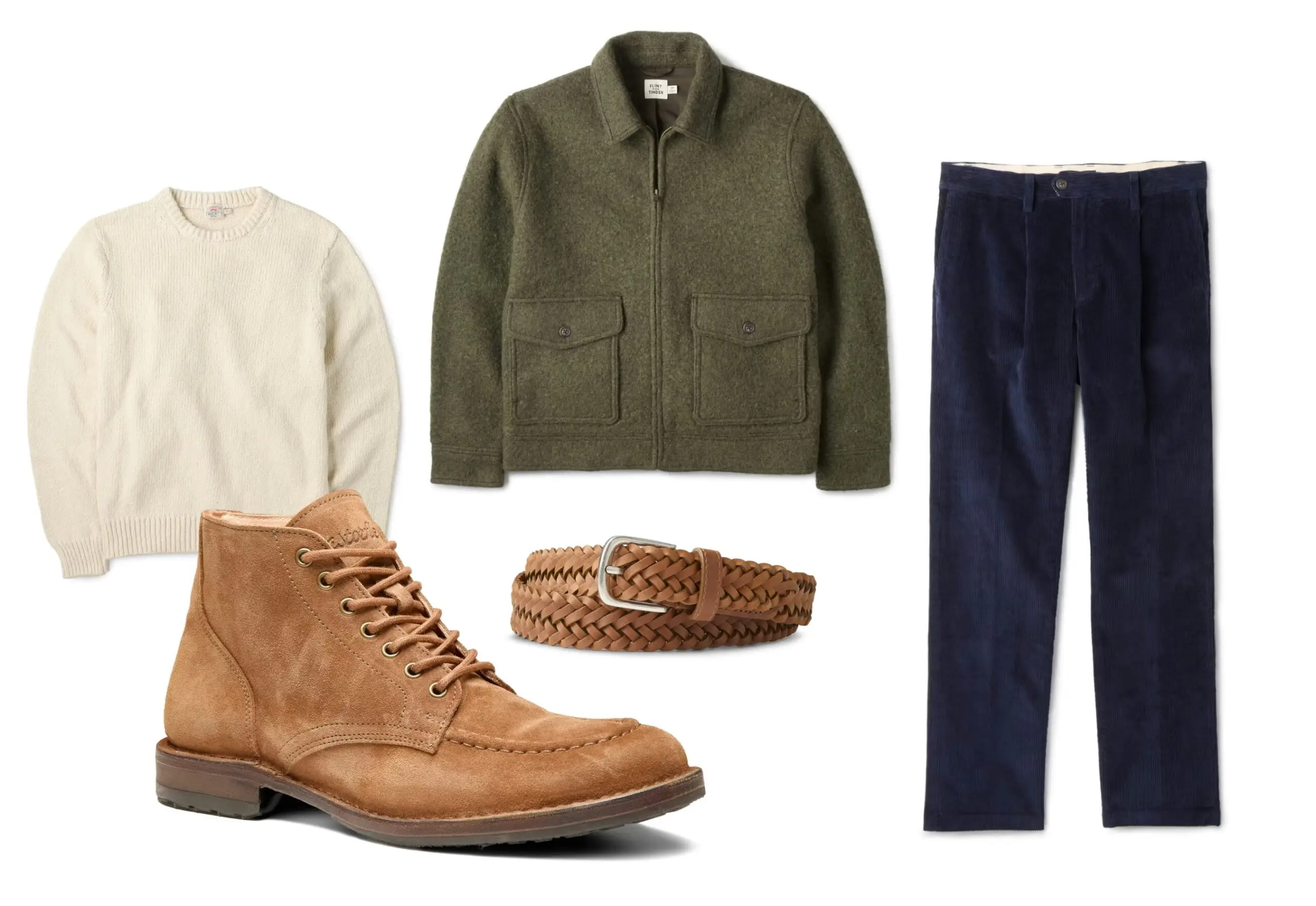 Flint and Tinder Boiled wool station jacket men's outfit inspiration