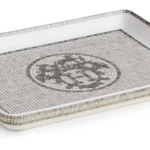 Hermes Platinum tiled tray