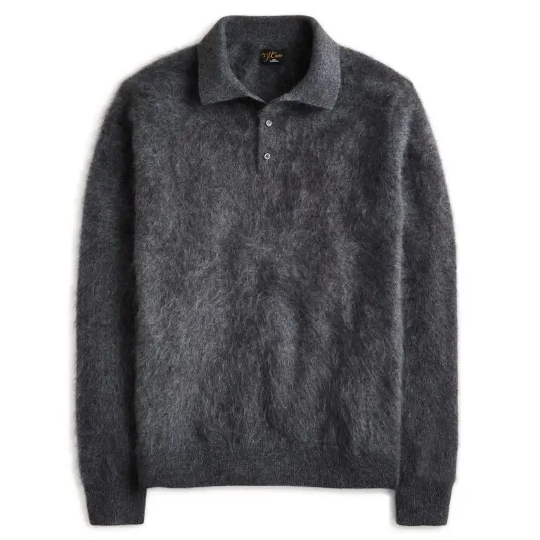 Brushed cashmere polo