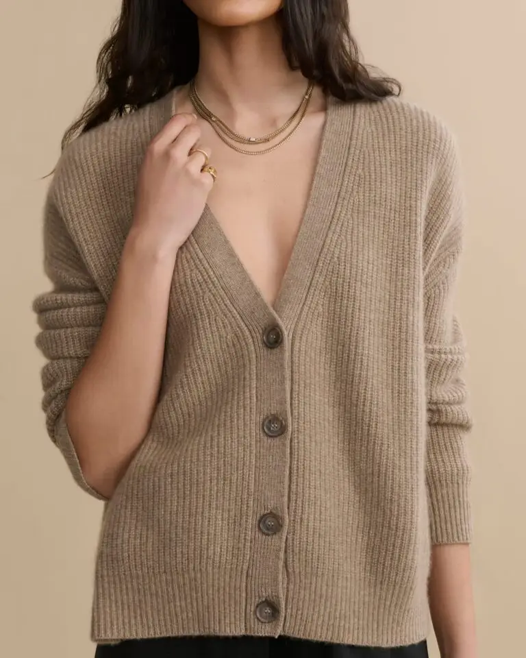 Cropped cashmere cocoon cardigan