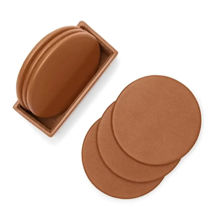 Leather coaster set
