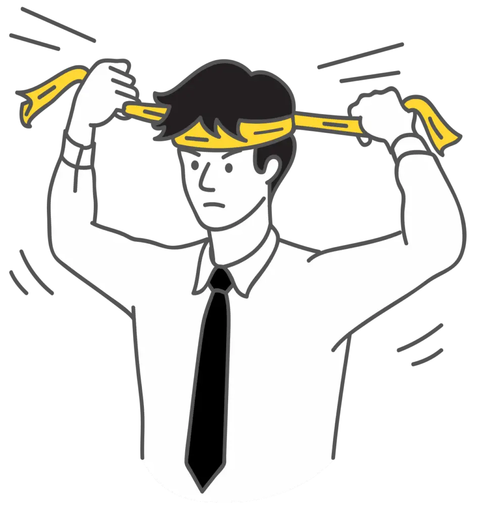 Man getting motivated illustration