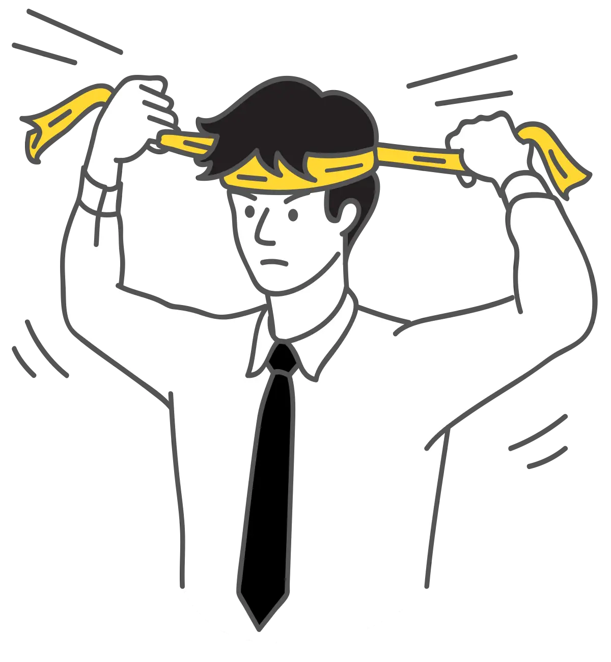 Man getting motivated illustration