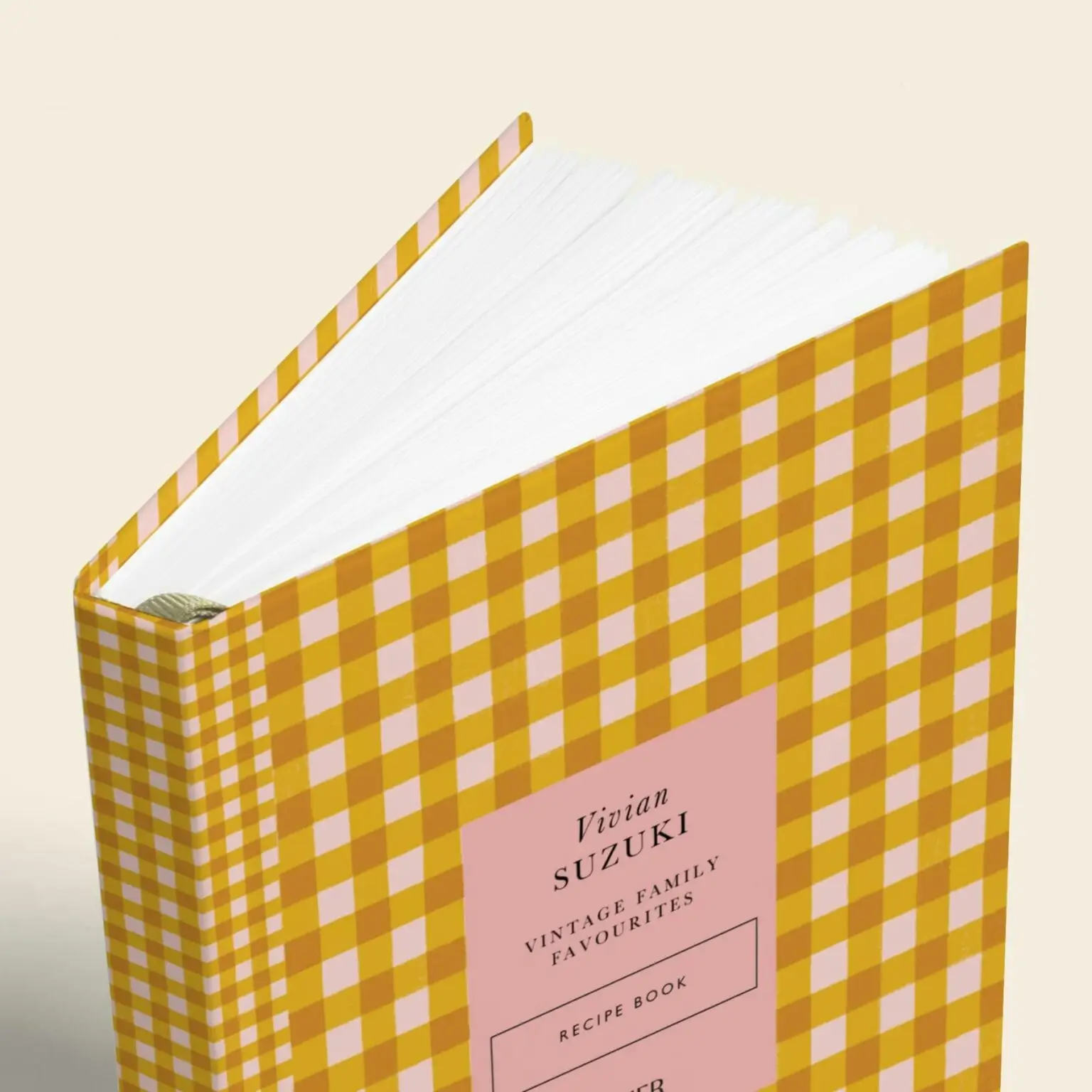 Papier Gingham recipe book
