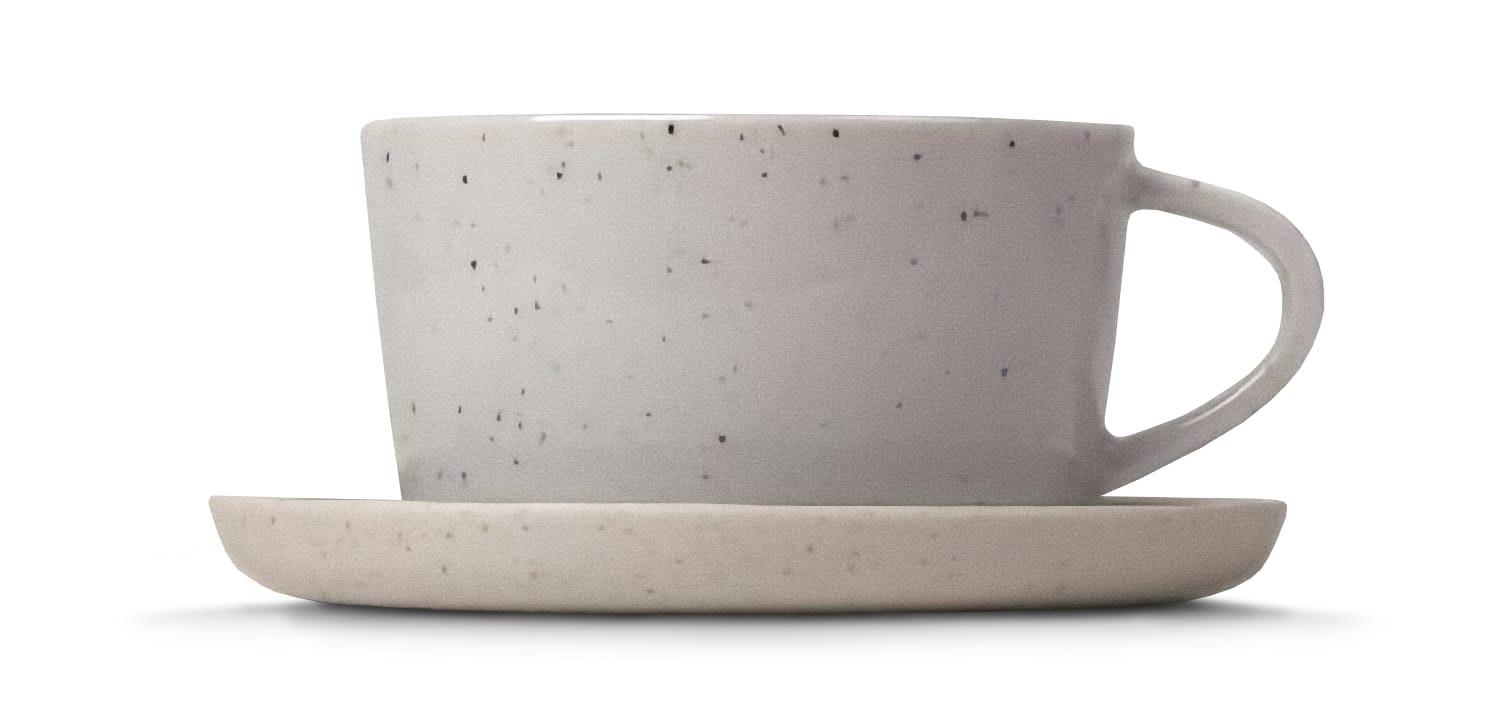 Sablo Ceramic stoneware coffee cup and saucer