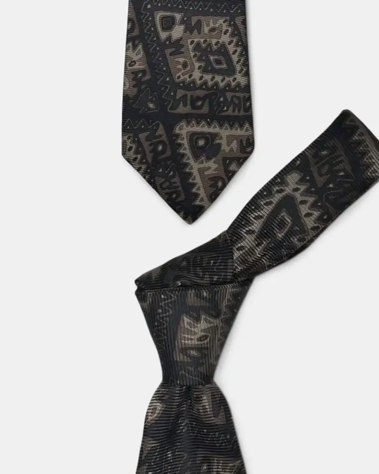 Abstract silk tie