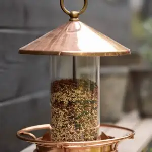 Terrain Solid copper bird feeder
