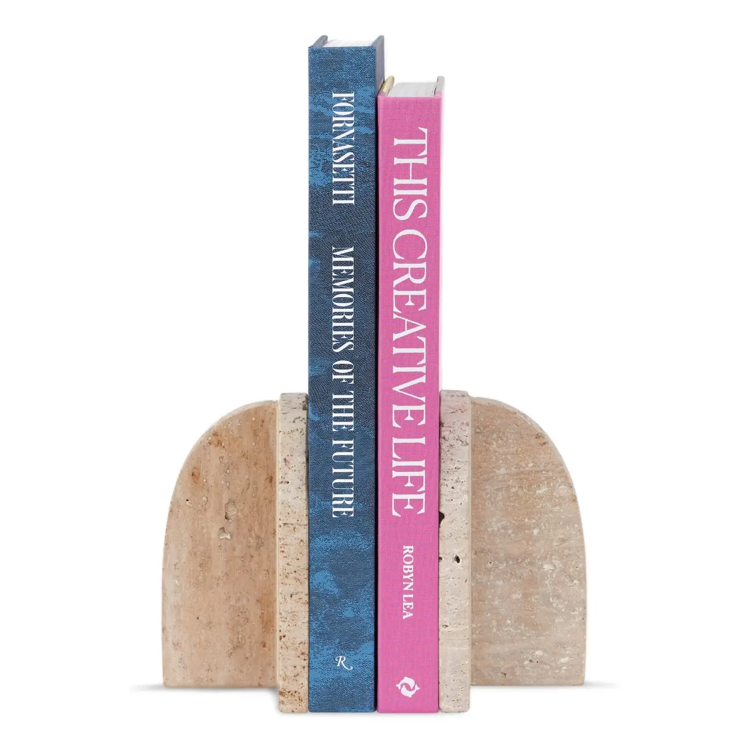 Jayson Home Yuma travertine bookend