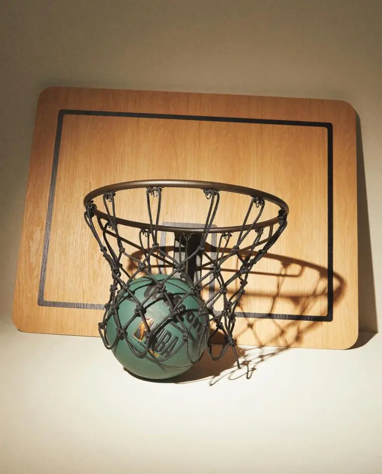 Wooden basketball hoop