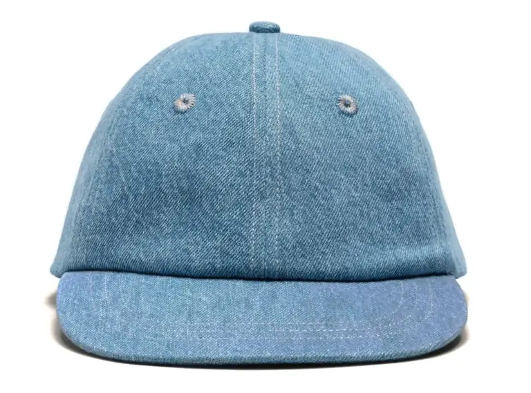 Washed denim cap