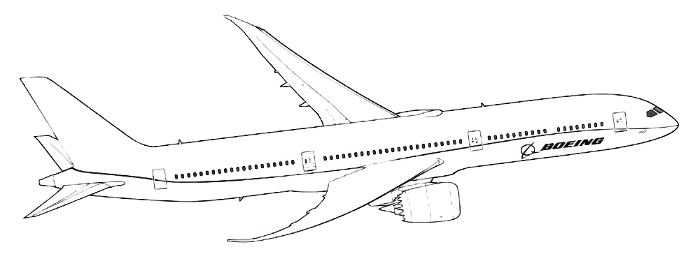 Boeing 787 dreamliner illustration