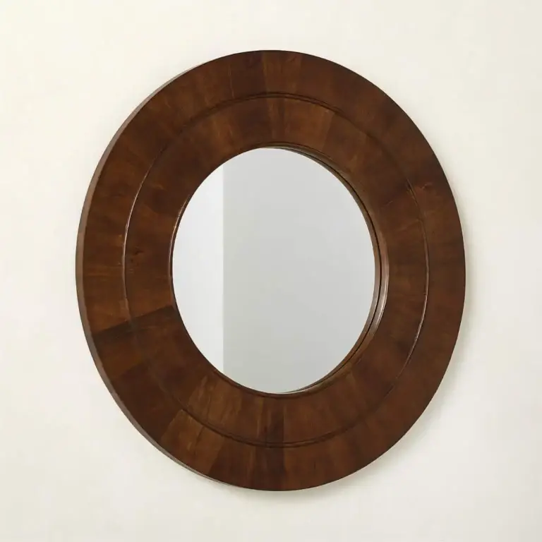 Walnut wood mirror