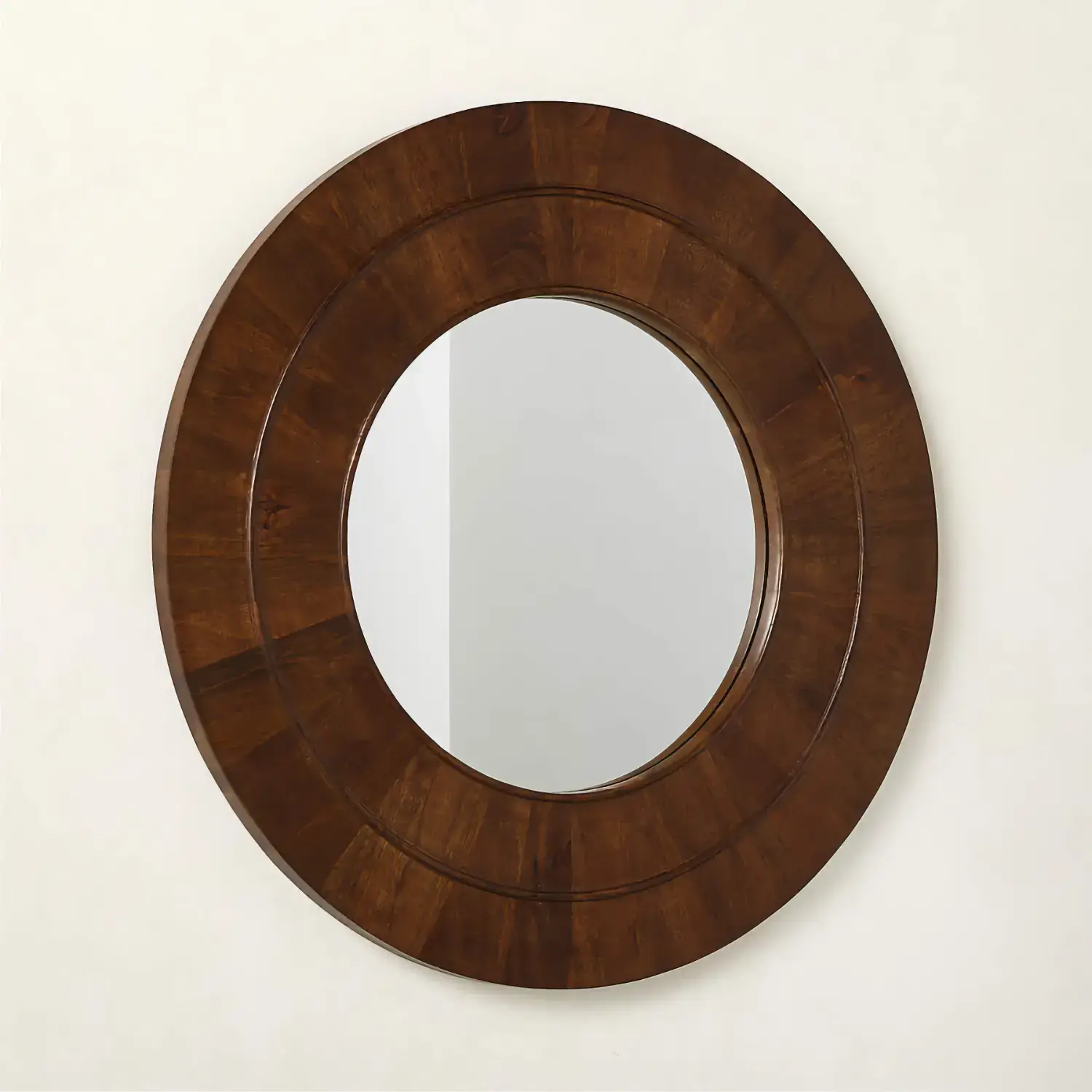 CB2 Walnut wood mirror