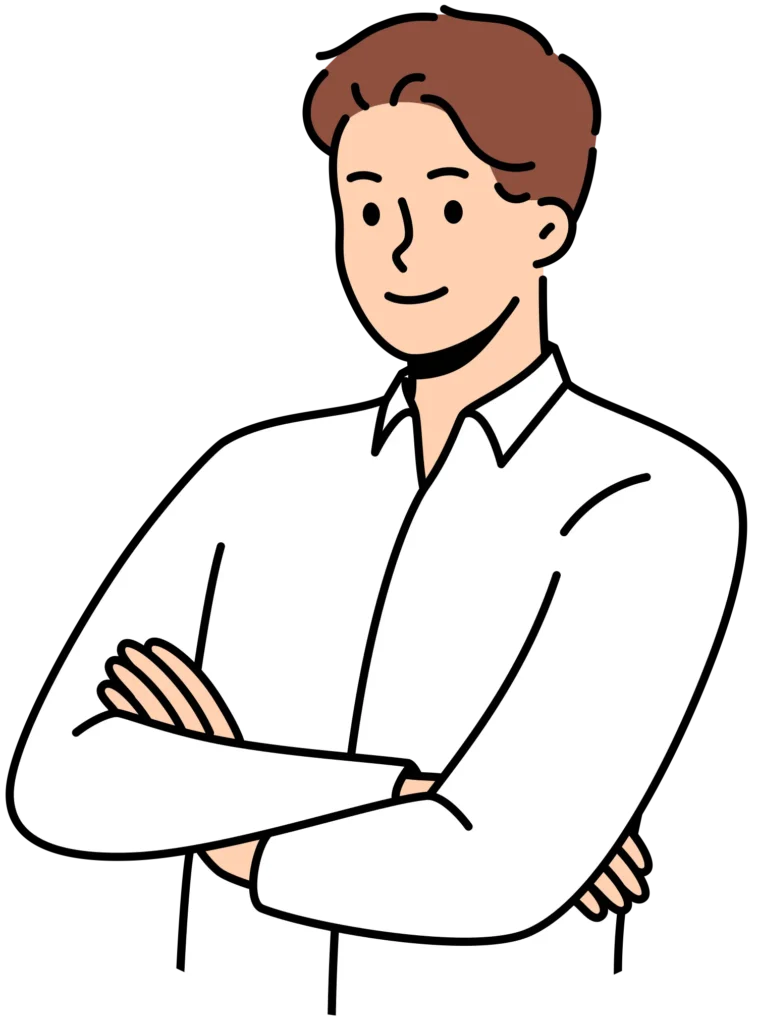 Confident man illustration